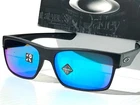 New* Oakley Two Face Black Matte Polarized Sapphire Prizm Sunglass 9189-46. Price: $214.88.