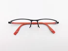 Hugo Boss Eyeglasses, Frames Only, 0610/N Blx, 55-19-145, Metal, Black/red Pre-owned. Price: $39.99.