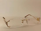 Versace Eyeglasses 1080-B 1151 Rectangular Oval Rimless Crystal Gold 52-16-130 Pre-owned. Price: $110.39.
