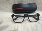 Prada Linea Rossa Eyeglasses Vps 04I DG0-1O1 Matte Black Rubber W/case Pre-owned. Price: $165.00.