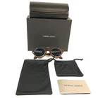 Giorgio Armani Sunglasses AR8190-U 5988/1W Red Havana Frames With Blue Clip-ons New. Price: $285.59.