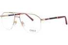 Zilli ZI60070 C05 Eyeglasses Men's Shiny Gold/red Semi Rim Rectangle Shape 56MM New. Price: $259.95.