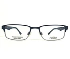 Flexon Eyeglasses Frames E1072 412 Navy Blue Silver Rectangle Full Rim 53-18-140 New. Price: $99.99.