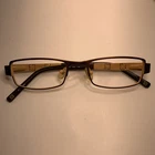 Liz Claiborne L416 Eyeglass Brown/gold Floral Print 46 17-130 Frames Only Pre-owned. Price: $11.25.