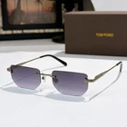 Tom Ford Rectangular Sunglasses Model: FT1355 Size: 52-19-145 New. Price: $165.00.
