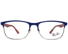 Ray-ban Eyeglasses Frames RB1052 4057 Blue Red Silver Square Full Rim 47-15-130 New. Price: $24.99.