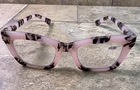 Mauve Pink Tortoise Eyeglass Readers +1.50 Matte Blush Black Speckle Frames New. Price: $19.99.