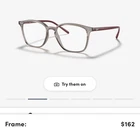 Ray-ban Eyeglasses Rb 7185 8083 Transparent Grey Square Frame 52 145 Pre-owned. Price: $68.99.