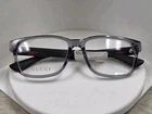 New Gucci Eyeglasses GC001085 55-17 Grey & Matte Black Rectangular Frames !!. Price: $178.00.
