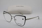 New Calvin Klein 22101 072 Silver Black Gunmetal Authentic Eyeglasses 54-19. Price: $89.25.
