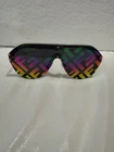 Fendi Shield Sunglasses Silver Metal Frame Mirrored Multicolor Lens New. Price: $175.00.