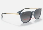 Ray-ban Erika RB4171 6592/T3 Polarized Sunglasses Blue Frame Grey Uv Lens New. Price: $55.00.