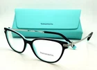 Tiffany & Co. Eyeglasses Tf 2223-B 8055 54-16 Black On Blue Frames With Crystals New. Price: $489.99.
