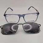 Easyclip EC646 Eyeglasses With Clip-on Sunglasses Attachment, Blue/black New. Price: $39.99.