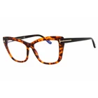 Tom Ford Women's Eyeglasses Dark Havana Acetate Cat Shape Frame FT5826-B 052 New. Price: $122.39.