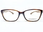 New Emporio Armani EA3060 5386 Womens Striped Brown Eyeglasses Frames 52/16 140. Price: $129.99.