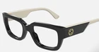 Gucci GG1666O 005 Eyeglasses Women's Black/ivory/gold Full Rim Square Shape 53MM New. Price: $219.99.
