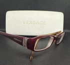 Versace Eyeglasses Frames Only MOD.3091-B-141 Brown Red Rectangle 51-15-135 Case Pre-owned. Price: $24.95.