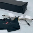 Charmant Eyeglasses Frame XL2041 Line Art Gold Silver Titanium 53 16 135MM Japan Pre-owned. Price: $39.00.