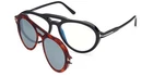 Tom Ford Ft 5760 001 Shiny Black Blue Light Blocking Eyeglasses With Clip-on New. Price: $279.00.