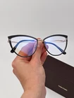 Tom Ford Women Eyeglasses Black Gold Cat FT5877-B 001 New Authentic. Price: $219.95.