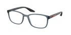 Prada Linea Rossa Ps 07RV CZH1O1 Transparent Azure Demo Lens 55MM Men Eyeglasses New. Price: $169.99.