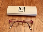 Liz Claiborne Petite Eye Glass Frames Semi Rimless Burgundy 48 17 135 & Case Pre-owned. Price: $25.00.