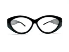 Gucci Black Cat Eye Glasses Gold Logo Temples Italy Gg 2195/S 807 58 13 145 Pre-owned. Price: $210.00.