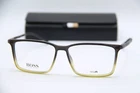 New Hugo Boss 1251 Aai Black Yellow Authentic Designer Eyeglasses W/case 57-15. Price: $100.00.