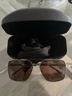 Salvatore Ferragamo SF298S Sunglasses Men Gold Titanium Frame Brown Lens Pre-owned. Price: $145.00.