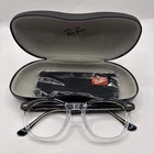 New Ray-ban Rb 5398-F Hawkeye 2034 Black Clear Authentic Eyeglasses W/case 50-21. Price: $76.49.