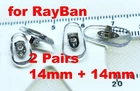 2 Pairs: 14MM Plug-in Push-in Nose Pads For Ray Ban Eyeglasses Sunglasses Ungraded. Price: $7.99.