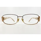 Versace Logo Eyeglasses Frame Women's Gold Tone Square Mod 1134B 52-16-130 Pre-owned. Price: $47.99.