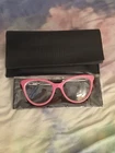 Moschino Designer Cat Full Rim Pink Plastic Eyeglasses Frames Women New. Price: $40.00.