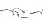 Ferrari FH3007T 316 Titanium Eyeglasses Men's Brushed Gold Rimless Style 56MM New. Price: $449.95.