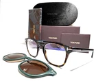 Tom Ford TF5532-B 52J Havana/green Leather Clipon Grey Lens Eye-sunglasses 49-21 New. Price: $339.00.