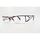Womens Red Purple Metal Half Rim Eyeglasses Frames Chic Eyewear 23264 Pre-owned. Price: $20.99.
