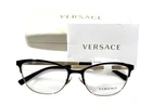 Versace Eyeglasses Women 53MM Black Gold VE1251 Cat Medusa Studs Luxury New. Price: $124.50.