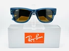 Ray-ban Mega Wayfarer RB0840S 51MM Unisex Sunglasses Blue Frame / Brown Lens New. Price: $65.69.
