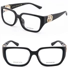 Gucci GG1694O Black Logo Geometric Unisex Eyeglasses Optical 55MM 001 New. Price: $181.50.