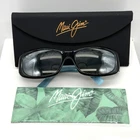 Maui Jim Punchbowl Mj 219-03 Polarized Sunglasses Black Blue Gray 54 17 135 Note Pre-owned. Price: $139.99.