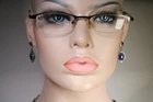 Minimalistic New Northern Light NL-607 Semi Matte Black Half Rim Glasses Frames. Price: $29.00.