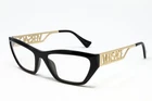 Versace VE3327U-GB1 Black Gold 55MM Plastic Cat Women's Eyeglasses New. Price: $184.00.