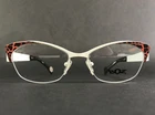 Boz Eyeglasses Frames Zoo 1292 White Red Black Cheetah Print Cat 53-17-135 New. Price: $299.99.