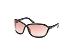 New Tom Ford FT1069 01Z Shiny Black/violet Gradient Mirror Authentic Sunglasses. Price: $160.00.