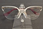 Prada Half Rim Eyeglasses Frames Vpr 64U LFB-101 Red Gold White 51-20-140 Italy Pre-owned. Price: $54.00.