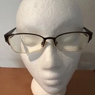 Gensis G5013 Half-rim Eyeglass Frame Brown Cafe Flex 52-17-135 Pre-owned. Price: $14.95.