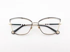 Carolina Herrera Eyeglasses, Frames Only, VHE195K 0301, 55-16-140, Gold/black Pre-owned. Price: $44.99.