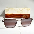 New - Maui Jim Ebb & Flow Mj 542 19A Brown Satin Titanium Rose Lenses. Price: $249.99.