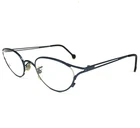 Vintage Eyeworks Eyeglasses Frames Savana 417 Blue Cat Semi Rim 45-20-130 New. Price: $59.99.